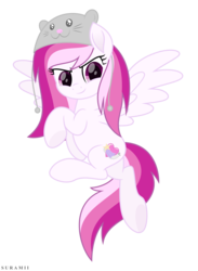 Size: 5192x7106 | Tagged: safe, artist:suramii, oc, oc only, oc:comfy dove, pegasus, pony, absurd resolution, digital art, female, flying, hat, looking down, mare, movie accurate, simple background, solo, spread wings, transparent background, wings