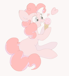 Size: 942x1024 | Tagged: safe, artist:1drfl_world_end, pinkie pie, earth pony, pony, g4, female, food, ice cream, ice cream cone, mare, simple background, solo, white background