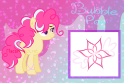 Size: 3000x2000 | Tagged: safe, artist:macaroonburst, oc, oc only, oc:bubble pop, earth pony, pony, female, high res, mare, reference sheet, solo