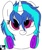 Size: 1066x1280 | Tagged: safe, artist:pokemonfan111, dj pon-3, vinyl scratch, pony, unicorn, g4, bust, female, headphones, looking at you, smiling, solo