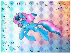 Size: 2048x1535 | Tagged: safe, artist:melonseed11, oc, oc only, oc:pearly heart, earth pony, pony, female, jewelry, mare, necklace, pearl necklace, solo