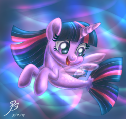 Size: 2182x2061 | Tagged: safe, artist:angelbeedrawings, twilight sparkle, alicorn, seapony (g4), g4, my little pony: the movie, abstract background, bubble, clothes, crepuscular rays, dorsal fin, female, fin, fin wings, fins, fish tail, flowing mane, flowing tail, high res, horn, mare, ocean, open mouth, open smile, scales, seaponified, seapony twilight, seaquestria, see-through, smiling, solo, species swap, swimming, tail, twilight sparkle (alicorn), underwater, water, wings