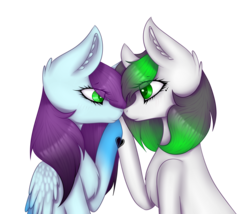 Size: 3669x3137 | Tagged: safe, artist:mimihappy99, oc, oc:mimi happy, oc:wubsy, earth pony, pegasus, pony, cute, duo, duo female, female, heart, high res, lesbian, mare, shipping, simple background, transparent background