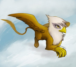 Size: 800x707 | Tagged: safe, artist:nokno76, gilda, griffon, g4, cloud, female, flying, solo, spread wings, wings
