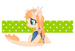 Size: 3367x2297 | Tagged: safe, artist:chococakebabe, oc, oc only, oc:ditzzy, dracony, hybrid, female, high res, simple background, sitting, solo, transparent background