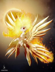 Size: 2000x2619 | Tagged: safe, artist:zidanemina, daybreaker, alicorn, pony, g4, armor, female, high res, mane of fire, mare, solo