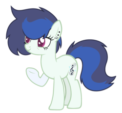 Size: 1024x941 | Tagged: safe, artist:crystalponyart7669, oc, oc only, oc:music note, earth pony, pony, base used, female, magical lesbian spawn, mare, offspring, parent:coloratura, parent:vinyl scratch, parents:rarascratch, simple background, solo, transparent background