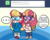 Size: 1000x800 | Tagged: safe, artist:carouselunique, oc, oc only, oc:honeycrisp blossom, oc:ma belle danseuse, equestria girls, g4, ..., ask, clothes, duo, freckles, offspring, oversized clothes, parent:big macintosh, parent:moondancer, parent:prince blueblood, parent:princess cadance, parents:cadmac, parents:moonblood, speech bubble, sweater, tumblr