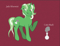 Size: 792x612 | Tagged: safe, artist:nightveil, artist:nightveilnocturne, oc, oc:jade silvermist, pony, unicorn, reference sheet