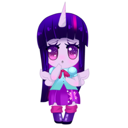 Size: 1024x1024 | Tagged: safe, artist:classichysteria, twilight sparkle, alicorn, equestria girls, g4, chibi, clothes, cute, leg warmers, pleated skirt, ponied up, shoes, simple background, skirt, transparent background, twiabetes, twilight sparkle (alicorn)