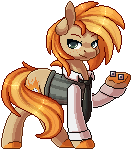 Size: 133x150 | Tagged: safe, artist:ak4neh, oc, oc only, oc:parlay, earth pony, pony, animated, dice, female, gif, looking at you, mare, pixel art, simple background, smiling, solo, transparent background