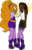 Size: 658x1030 | Tagged: safe, artist:shennanigma, adagio dazzle, oc, oc:april, equestria girls, g4, commission, duo, duo female, female, hand on face, human oc, hypnosis, simple background, singing, transformation, transparent background, twinning