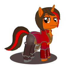 Size: 2010x2006 | Tagged: safe, artist:dashinravchania, derpibooru exclusive, oc, oc only, oc:vivian, pony, unicorn, clothes, crossover, female, high res, multicolored hair, multicolored tail, paladins: champions of the realm, ponified, raised eyebrow, simple background, solo, transparent background, vector, vivian (paladins)