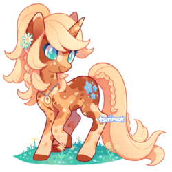 Size: 500x500 | Tagged: safe, artist:tsurime, oc, oc only, pony, flower, flower in hair, simple background, solo, transparent background
