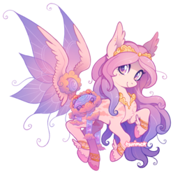 Size: 603x609 | Tagged: safe, artist:tsurime, oc, oc only, original species, closed species, faering, faering pony, simple background, solo, transparent background