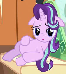 Size: 432x480 | Tagged: safe, screencap, starlight glimmer, pony, unicorn, g4, the parent map, cropped, draw me like one of your french girls, female, floppy ears, mare, solo