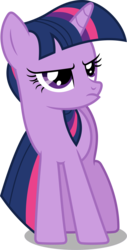 Size: 3890x7672 | Tagged: safe, artist:fruft, twilight sparkle, pony, unicorn, a bird in the hoof, g4, absurd resolution, female, grumpy, mare, simple background, solo, transparent background, unicorn twilight, vector