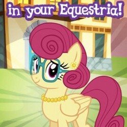 Size: 269x270 | Tagged: safe, gameloft, posey shy, pegasus, pony, g4, ear piercing, earring, female, glasses, jewelry, looking at you, mare, meme, necklace, piercing, wow! glimmer
