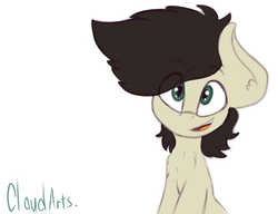 Size: 1300x1000 | Tagged: safe, artist:claudearts, oc, oc only, oc:keith, pony, chest fluff, cute, happy, solo