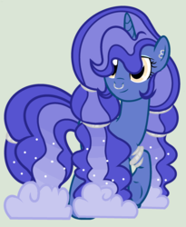 Size: 1752x2136 | Tagged: safe, artist:starfalldawn, oc, oc only, pony, unicorn, female, magical lesbian spawn, mare, nose piercing, nose ring, offspring, parent:princess luna, parent:trixie, parents:luxie, piercing, simple background, solo