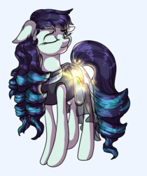 Size: 1416x1686 | Tagged: safe, artist:marbola, coloratura, earth pony, pony, g4, clothes, female, glowing cutie mark, mare, rara, simple background, solo, white background