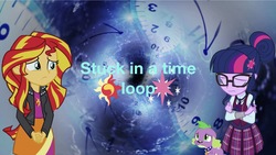 Size: 2028x1146 | Tagged: safe, editor:php77, sci-twi, sunset shimmer, twilight sparkle, equestria girls, g4