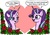 Size: 596x415 | Tagged: safe, artist:gingerfoxy, starlight glimmer, pony, unicorn, pony couple generator, g4, female, flower, glimglim, heart, lesbian, mare, rose, self ponidox, selfcest, shipping, similo duplexis