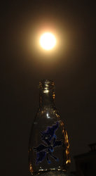 Size: 662x1208 | Tagged: safe, artist:malte279, princess luna, g4, bottle, craft, glass engraving, glass painting, moon, moonlight