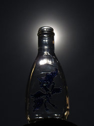 Size: 774x1031 | Tagged: safe, artist:malte279, princess luna, g4, bottle, craft, glass engraving, glass painting, moon, moonlight