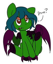 Size: 1280x1541 | Tagged: safe, artist:rosexknight, oc, oc only, oc:temeraire, monster pony, pony, claws, commission, corrupted, cute, pointy, simple background, solo, tyranids, white background