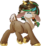 Size: 132x148 | Tagged: safe, artist:ak4neh, oc, oc only, oc:valtiel, pony, animated, faun, pixel art, simple background, solo, tongue out, transparent background