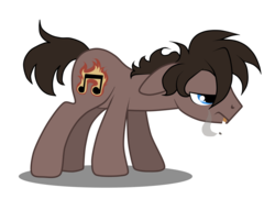 Size: 900x686 | Tagged: artist needed, source needed, safe, oc, oc only, oc:joen klausen, earth pony, pony, cigarette, male, show accurate, simple background, smoking, stallion, transparent background, vector