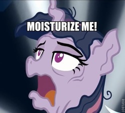 Size: 449x405 | Tagged: safe, edit, edited screencap, screencap, mean twilight sparkle, alicorn, pony, g4, the mean 6, clone, cropped, dialogue, doctor who, dying, female, image macro, imminent death, lady cassandra, mare, meme, open mouth, solo, you ruined everything