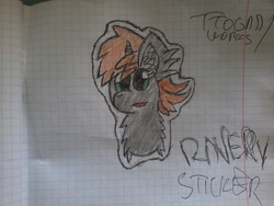 Size: 1600x1200 | Tagged: safe, artist:terminalhash, oc, oc only, oc:ravery, pony, graph paper, sketch, solo, traditional art