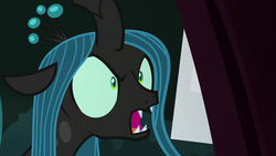 Size: 1280x720 | Tagged: safe, screencap, queen chrysalis, changeling, changeling queen, g4, the mean 6, female