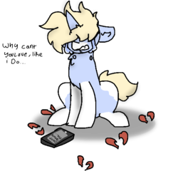 Size: 614x590 | Tagged: safe, artist:nootaz, oc, oc:nootaz, pony, unicorn, crying, heartbreak, simple background, transparent background, vent art