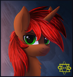 Size: 1412x1488 | Tagged: safe, artist:atlas-66, oc, oc only, oc:rayven, pony, unicorn, male, solo