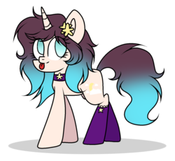 Size: 1024x943 | Tagged: safe, artist:mintoria, oc, oc only, oc:bright moon, pony, unicorn, clothes, female, mare, simple background, socks, solo, transparent background