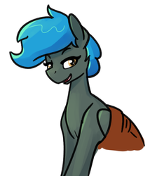 Size: 647x757 | Tagged: safe, artist:whatsapokemon, oc, oc only, oc:jade shine, pegasus, pony, bedroom eyes, female, lidded eyes, mare, smiling, solo