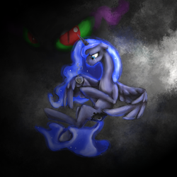 Size: 1271x1273 | Tagged: safe, artist:nati789, king sombra, princess luna, g4, crying, female, jewelry, male, pendant, ship:lumbra, shipping, straight