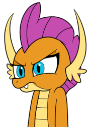 Size: 1366x1846 | Tagged: safe, artist:eagc7, smolder, dragon, g4, annoyed, dragoness, female, simple background, solo, transparent background