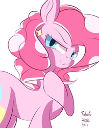 Size: 700x900 | Tagged: safe, artist:tohupo, pinkie pie, earth pony, pony, g4, female, looking at you, mare, simple background, solo, white background