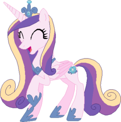 Size: 382x385 | Tagged: safe, artist:westrail642fan, princess cadance, pony, rise and fall, g4, alternate timeline, alternate universe, concave belly, crown, empress cadance, female, happy, raised hoof, regalia, simple background, slender, solo, thin, transparent background