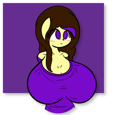 Size: 5373x4892 | Tagged: safe, artist:binary6, oc, oc only, oc:kimoshy, anthro, absurd resolution, big breasts, blushing, breasts, clothes, female, freckles, huge breasts, shirt, solo