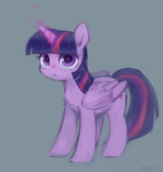 Size: 544x574 | Tagged: safe, artist:kei05, twilight sparkle, alicorn, pony, g4, chest fluff, female, looking at you, mare, simple background, solo, twilight sparkle (alicorn)