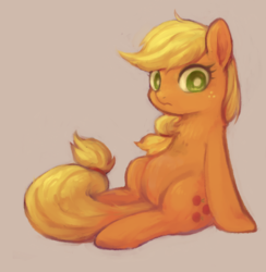 Size: 651x667 | Tagged: safe, artist:kei05, applejack, earth pony, pony, g4, female, looking at you, mare, simple background, solo