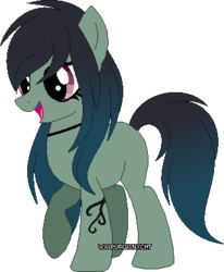 Size: 320x389 | Tagged: safe, artist:t-aroutachiikun, oc, oc only, oc:decaying shadow, earth pony, pony, female, mare, simple background, solo, transparent background