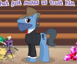 Size: 518x430 | Tagged: safe, gameloft, jargon, pony, g4, cropped, hat, meme, solo, wow! glimmer