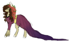 Size: 4267x2557 | Tagged: safe, artist:crazllana, oc, oc only, oc:riana, earth pony, pony, clothes, dress, female, flower, flower in hair, mare, simple background, solo, transparent background