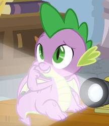 Size: 513x593 | Tagged: safe, screencap, spike, dragon, g4, marks for effort, claws, cropped, male, smiling, winged spike, wings